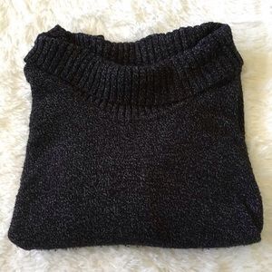 Speckled cowl-neck Karen Scott sweater